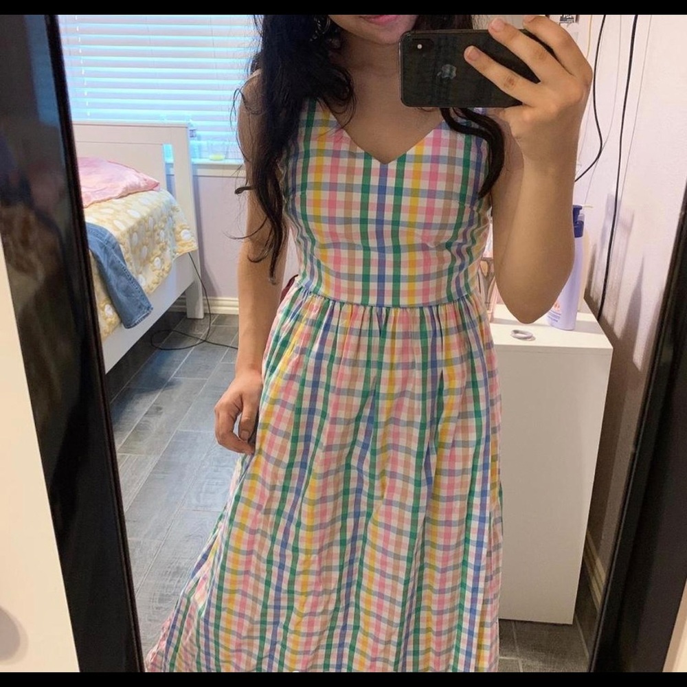 J.Crew Spring Summer gingham Dress - Picture 2 of 4